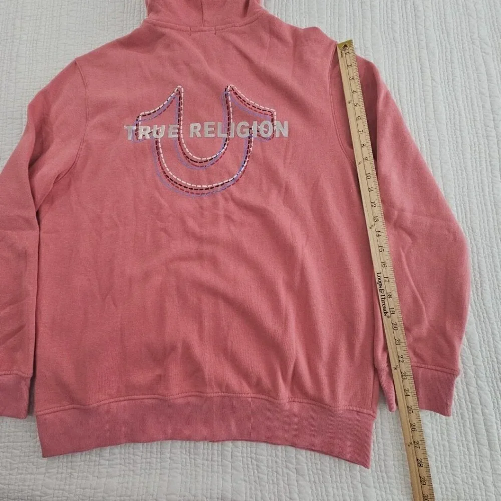 True Religion Full Zip‎ Fleece Hoodie Men's XL Brandied Apricot NEW Logo NWT